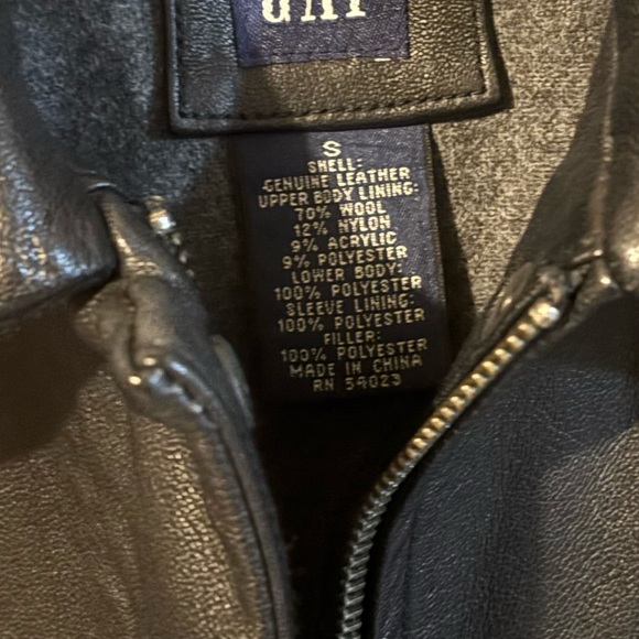 - Gap Vintage Soft Black Genuine Leather jacket size SMALL WOMEN - Picture 15 of 15